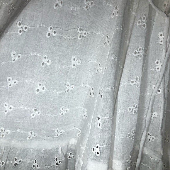 White Eyelet corset off the shoulder dress - Picture 3 of 6